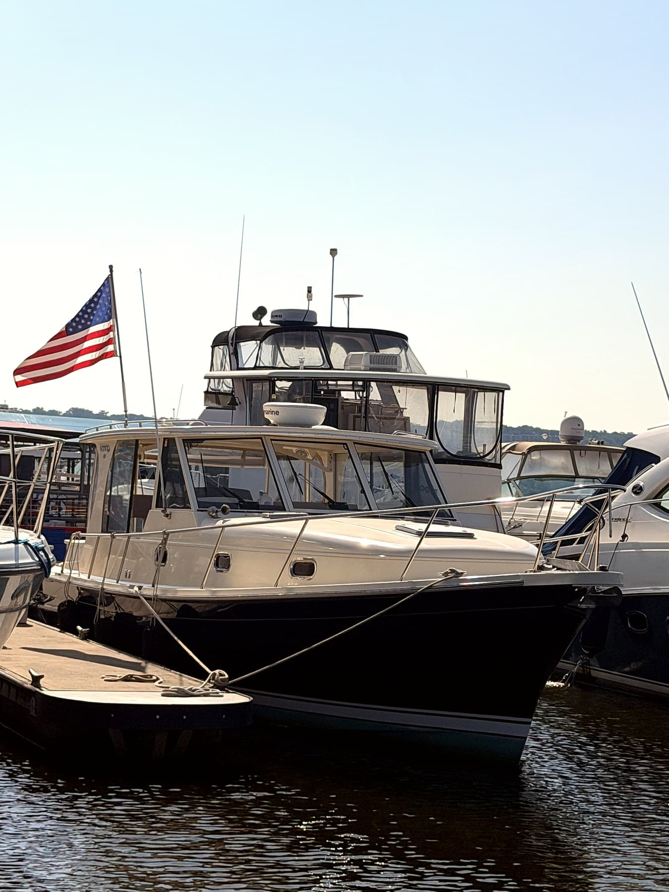 The bow of Geronimo on the Potomac River, an ideal spot for a proposal